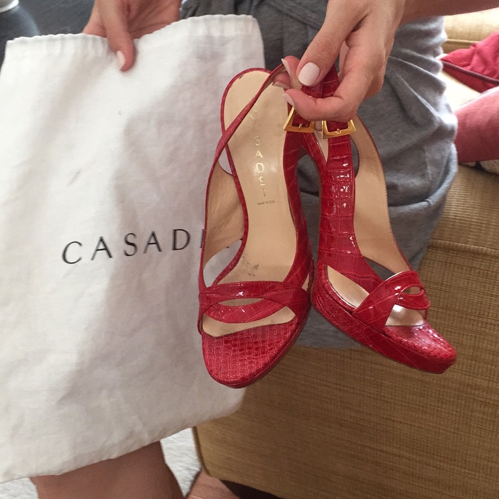 Casadei red pumps